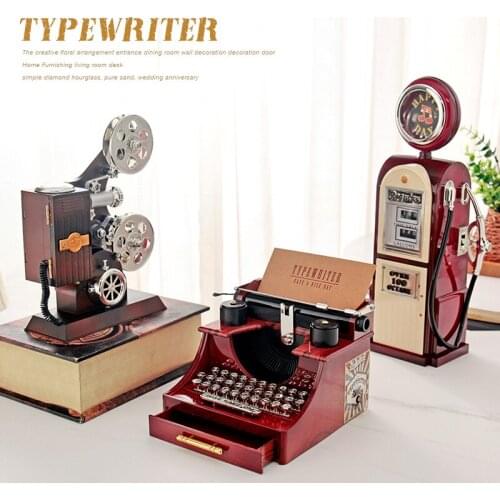 Projector Music Box Old-fashioned Printer Music Box Home Decoration Ornaments Birthday Present Home Furnishing Creative Toys