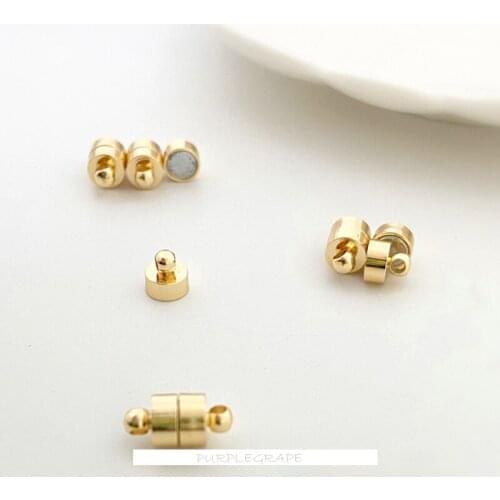 18K gold-clad magnet clasp necklace connecting clasp bracelet magnetic finishing clasp anklet handmade jewelry accessories