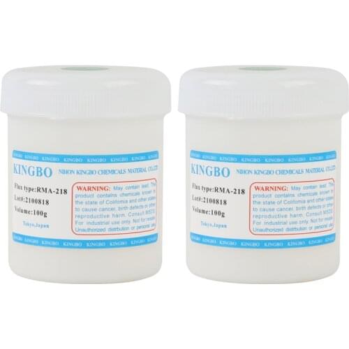 2pcs/lot KingBO RMA-218 BGA Soldering Paste Welding Flux 100g Solder Cream For SMT PCB Soldering Repair