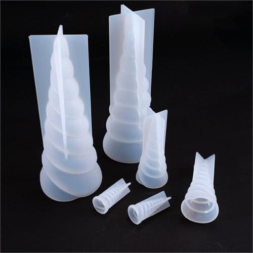 1 Piece Transparent Silicone Mould Dried Flower Resin Decorative Craft DIY unicorn horn Mold epoxy resin molds for jewelry Mould