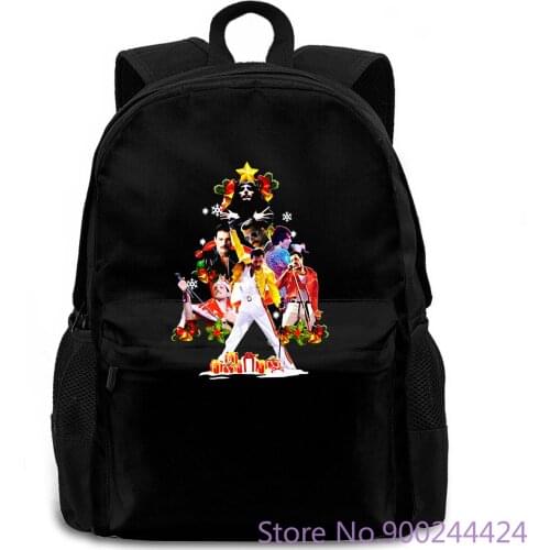 Freddie Mercury Christmas Tree Black Best Selling Male Natural women men backpack laptop travel school adult student