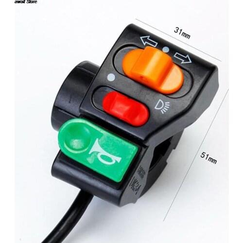 Motorcycle 7/8 Handlebar Horn Turn Signal Head Light Beam Kill Switch