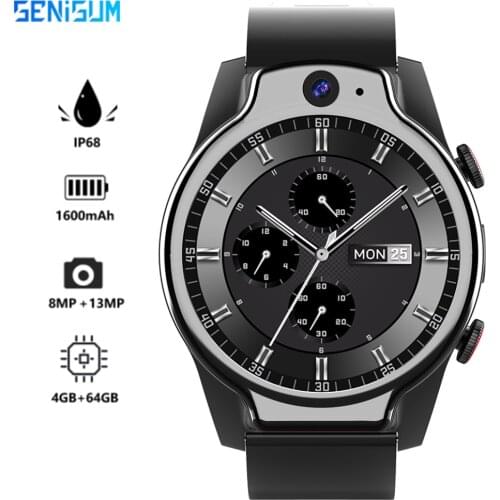 Reloj Inteligente Hombre 2021 Dual 13P Camera WIFI GPS Positioning Sports Smart Watch Phone Real IP68 Waterproof Swimming Watch