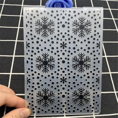 Snowflake small dot transparent folding embossing board DIY handmade background embossing mold