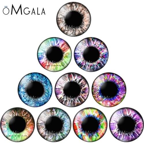 Glass Prosthetic Eyepiece 8~30mm Curved Glass Animal Eye Ragdoll Toy Eyeball DIY Ring Earring Jewelry Accessories