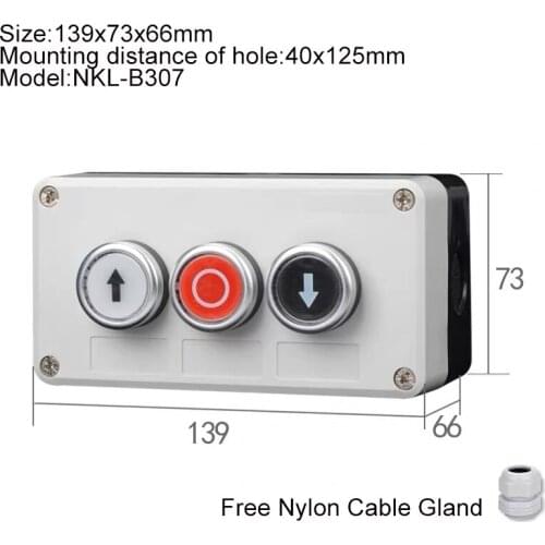 Arrow Sign Indicating Start Stop Self Momentary Waterproof Button Box Wwitch Emergency Stop Industrial Handheld Control Box