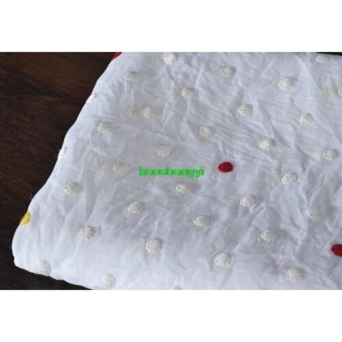 High-count thin ramie cloth dotted embroidered linen garment fabric