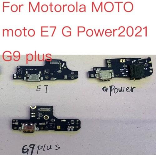1PCS NEW USB Port Charging Board For Motorola Moto E7 Moto G Power 2021 Moto G9 Plus Charging Dock Port Flex cable Repair Parts