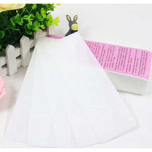 100pcs Sanitary Disposable Non-woven Removal Wax Strip Paper Roll Women Hair Removal Depilatory Wax Strips Papers