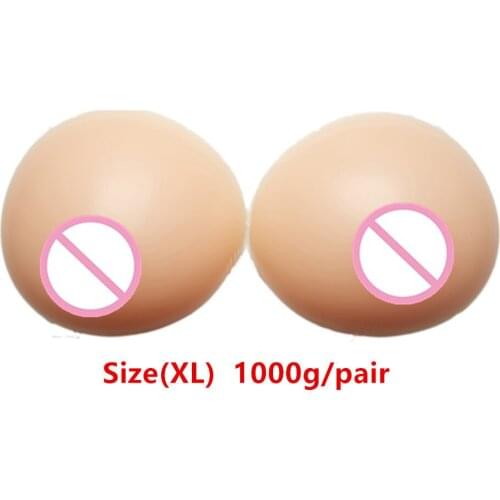 1000g/Pair Crossdresser Shemale Drag Queen Realistic Silicone Tits Breast Forms Circular Fake Breast Boobs False Breasts