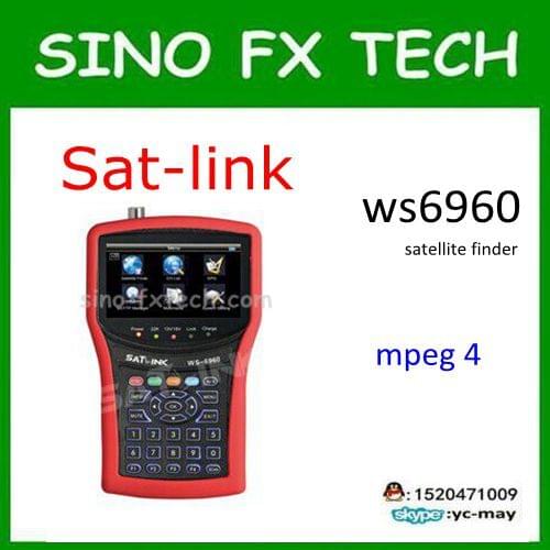 4.3 inch HD display DVB-S&DVB-S2 HD MPEG4 satlink 6960 Satellite Finder Meter