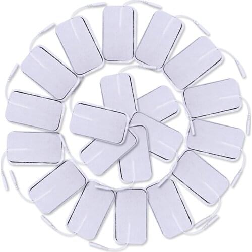 50 Pcs Self-adhesive Electrode Pads Massage Slimming Gel Patch For Tens Acupuncture Therapy Body Massager Muscle Stimulator 2mm