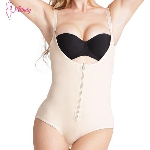 Atbuty Sexy Push up Body Shaper Seamless Slimming Latex BodySuit Waist Shaperwear Sexy Underwear Control Pants