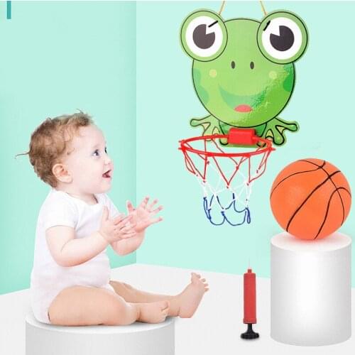 Toddlers Basketball Hoop(Basketball+pump) Kids Shooting Basket Kawaii Hanging Basketball Board Indoor Outdoor Sports Puzzle Game