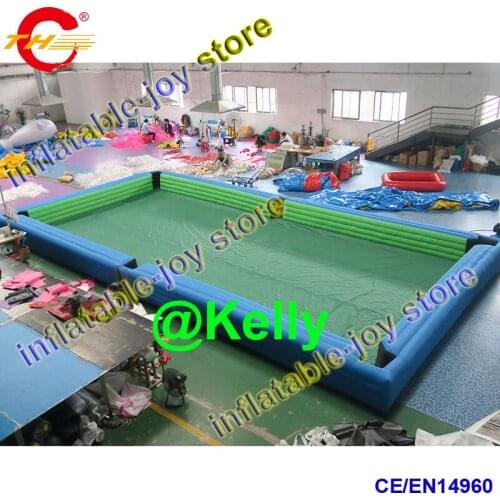 Free door shipping 12x6m inflatable snooker game, big inflatable football snooer game for sale, portable billiard snooker pool