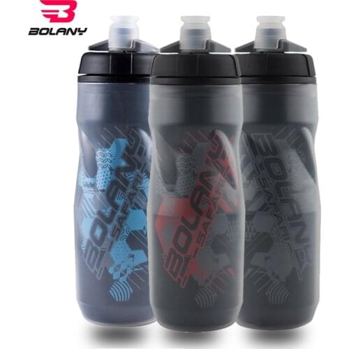 BOLANY 710ml MTB Bicycle Water Bottle PP5 Silicone Double Layer Heat And Ice-Protected Outdoor Cup for Cycling Equipment
