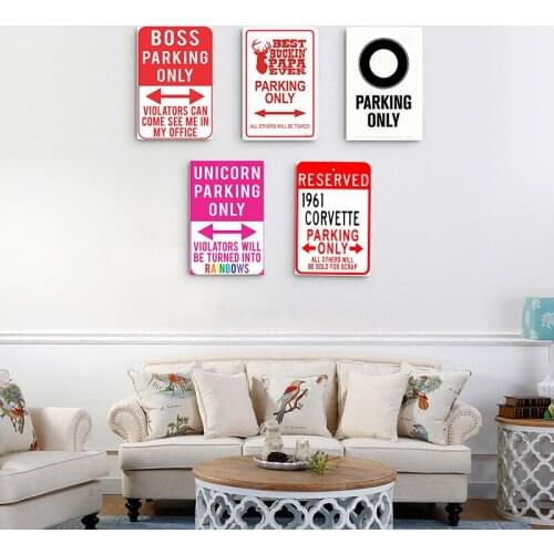 Boss Parking Only Vintage Tin Sign Bar Pub Home Wall Decor Retro Metal Art Beer Coffee Poster Plate 20cmx30cm