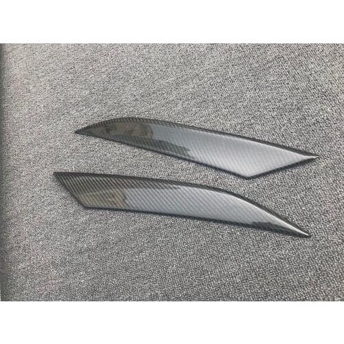 For Honda VEZEL HRV 2019 Carbon Fiber Lamp Eyebrow Car Accessories 2Pcs