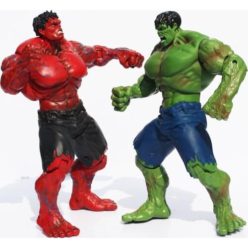 25cm Marvel Avengers Hulk Red and Green Super Hero Movable PVC Action Figure Collection Model Toys Dolls Brinquedos Kids Gift