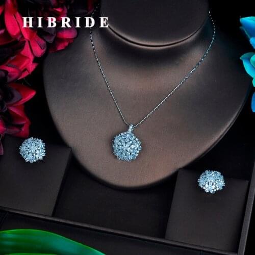 HIBRIDE New Design Top Quality Full AAA Cubic Zirconia Jewelry Sets Earring Set Wedding Accessories Gifts Wholesale Price N-510