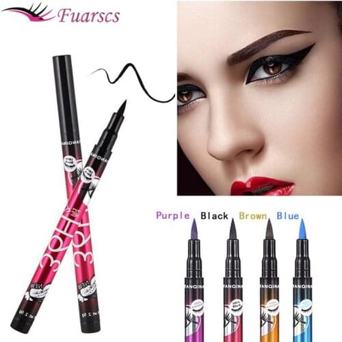 4 Colors 36H Black Eyeliner Pencil Waterproof Long-lasting Eye Liner Liquid Pen Precision Smudge-Proof Smooth Beauty Makeup Tool