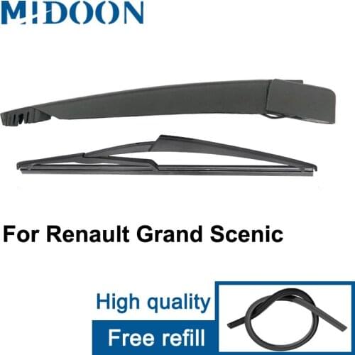 MIDOON Wiper 12" Rear Wiper Blade & Arm Set Kit For Renault Grand Scenic MK 3 2009- 2016 2015 Windshield Windscreen Rear Window