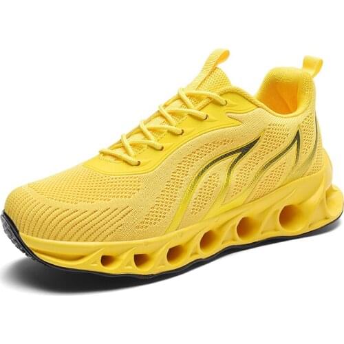 Autumn Men Sport Shoes Blade Tennis Running Shoes Breathable Platform Casual Sneakers Light Knit Male Trainers Walking Shoes 47