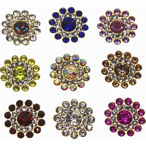 20pcs rhinestones bling-bling round flat back Buttons Home Garden Crafts Cabochon Scrapbooking Clothing accessories