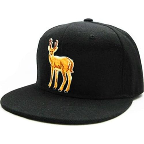 LDSLYJR Deer animal embroidery cotton Baseball Cap hip-hop cap Adjustable Snapback Hats for men and women 249