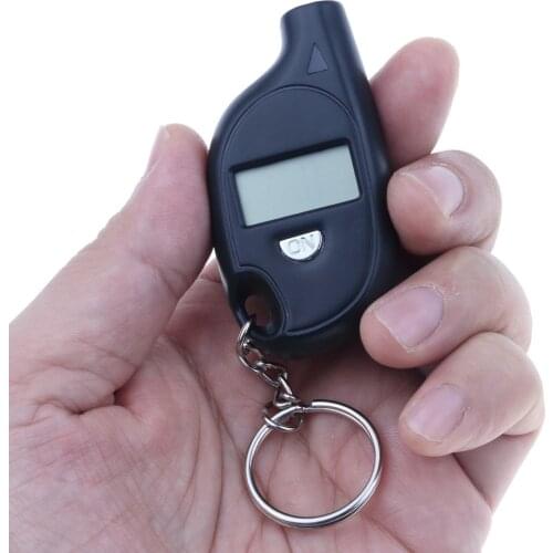 Bar Pressure Gauge Tire Air Pressure Test Meter Digital Display, Tire Pressure Gauge Portable Mini Keychain Style PSI, Kpa