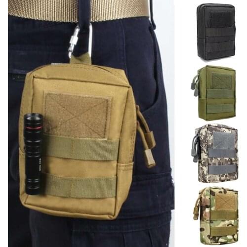 Multifunctional 1000D Outdoor Military Tactical Waist Bag EDC Molle Tool Zipper Waist Pack Accessory Durable Belt Pouch