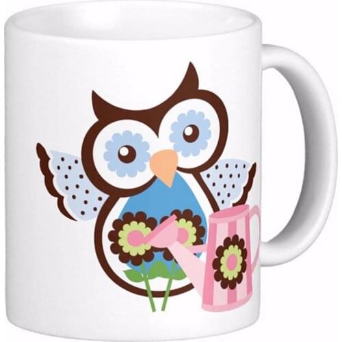 Cartoon Owl High Quality White Coffee Mugs Tea Mug Customize Gift By LVSURE Ceramic Mug Travel Coffee Mugs