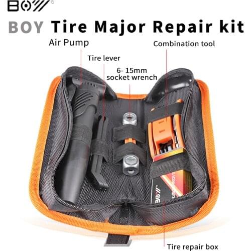 BOY MTB Bicycle Tire Repair Tools Kit Tire Lever Mini Air Inflador Pump Bike Biking Multitool Mountain Cycling Accessories set
