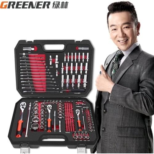 Sets of Hand Tools Kits Multi-tool Set of Keys and Heads for Home Auto Torque Universal Socket Ratchet Wrench