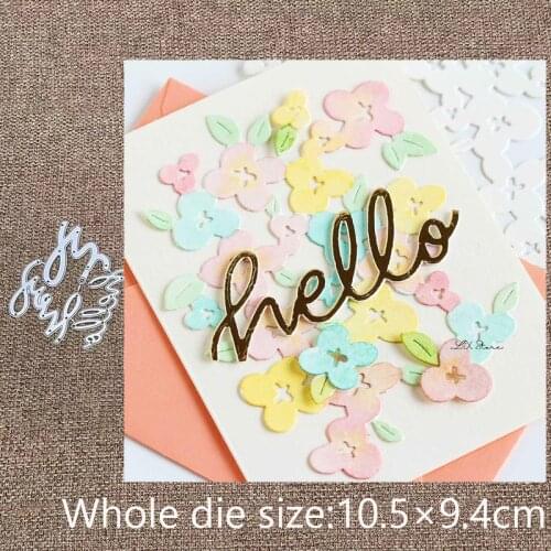 New Design Craft Metal stencil mold Cutting Dies Hello Hey Hi letters scrapbook die cuts Album Paper Card Craft Embossing