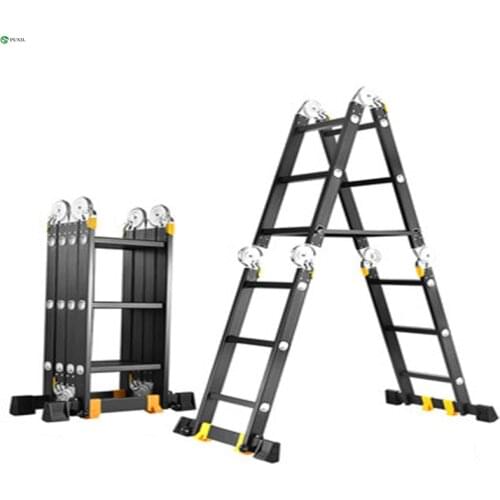 Straight ladder 2.5m multifunction folding ladder aluminum ladder home lifting ladder straight ladder engineering ladder