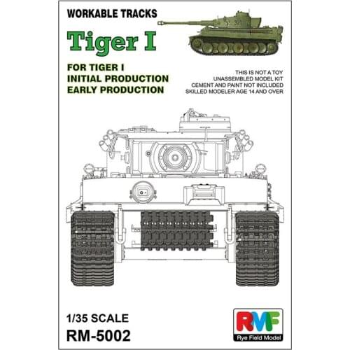 Rye Field Model RFM RM-5002 1/35 Workable track for Tiger I early production - Scale model Kit