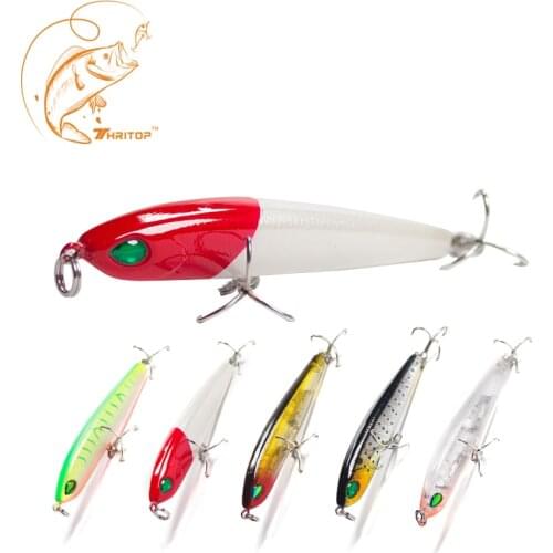 Thritop New Design TP037 Hard Bait 3d Eyes 8cm 9g 5 Various Colors Sharp Hook Pencil Fishing Fake Bait Lure Fishing Accessories