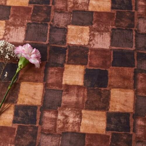 New Pure Ramie of High Quality material Beautiful print fabric High-end one-piece dress clothes tissu