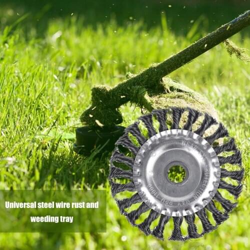 Steel Wire Grass Trimmer Head Grass Tray Plate for Lawn Mower Weed Brush universal steel wire rust removal weeding tray Tools