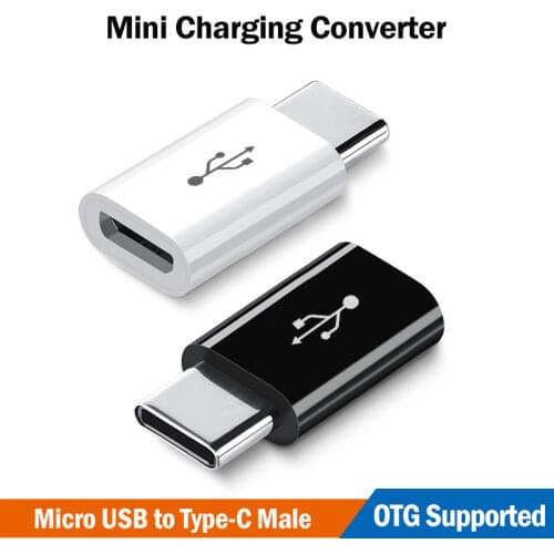 2Pcs USB Type-C to Micro Charging Converter for Samsung Galaxy A30 A40 A50 A60 A70 A80 A90 A11 A21 A31 A41 A51 A71 OTG Adapter