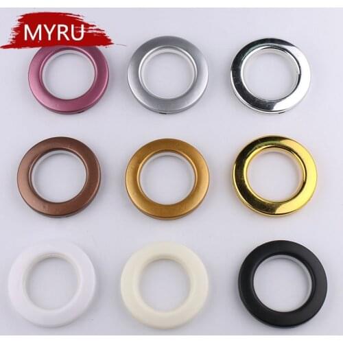 20/40/80PCS/ LOT High Quality Home Decoration Curtain Accessories Nine Colors Plastic Rings Eyelets for Curtains Grommet Top