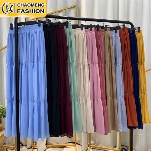 Ladies Designer Faldas Ropa Mujer Moda Muslim For Women High Waist Maxi Pencil Long Pleated Skirt Fashion Femme Winter Clothes