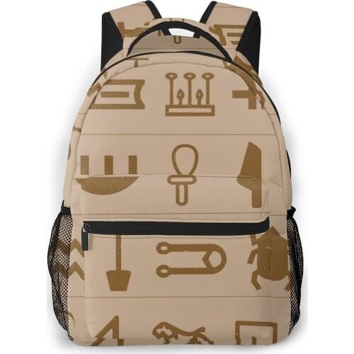 Backpack Women Shoulder Bag For Teenage Girls Egyptian Symbols Bagpack Female Ladies School Backpack