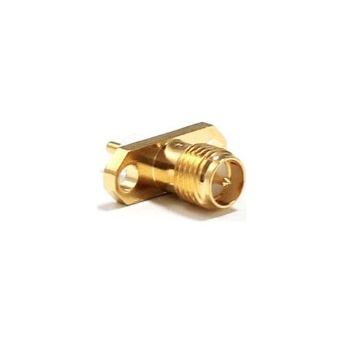 1pc NEW RP-SMA Female Jack RF Coax Modem Convertor Connector panel mount solder post Straight Insulator Long 3mm Goldplated