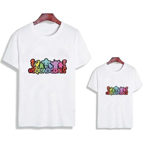 1pc Family Matching Clothes Mother Daughter Family Look Father Son White T-shirt Men Women Child Family Clothes