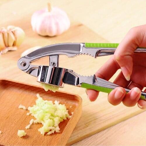 2 in 1 Garlic Press Crusher Home Cooking Vegetables Squeezer Masher Handheld Ginger Mincer Tools Kitchen Gadgets Utensils Tool