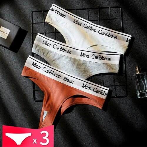 3 Pcs Women Panties Fashion Thong Panty Tummy ControlLingerie Soft Cotton Underwear High Waist Shaping Briefs Pure Color