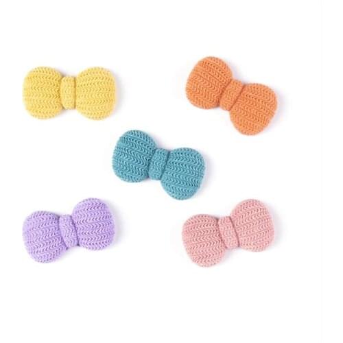 40pcs/lot new creative resin knotbow beads connectors for DIY children hairpin hair rope phone case patch jewelry accessories