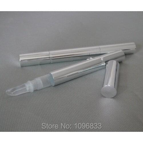 50pcs/Lot, Gel Dispenser Pen 3ML, Anti Acne Gel Packing Bottle, Eye Serum Packing Pen, Empty Concealer Pen, Silver Lip Gloss Pen